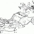 EXT 580 MOUNTAIN CAT WAVE Front frame, footrest, and clutch shield assembly