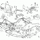 EXT 580 Z Front frame, belly pan and footrest assembly