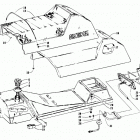 EXT 580 Z Gas tank, seat, and taillight assemblies