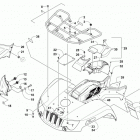 ATV 500 Green (US) Передний багажник крыло и фара