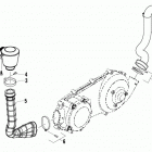 ATV 300 DVX CAT GREEN Cooling duct assembly