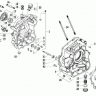 ATV 300 DVX CAT GREEN Right crankcase and cover assembly