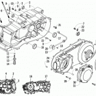 ATV 300 DVX EU GREEN Left crankcase and cover assembly