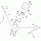 ATV 90 2X4 DVX GREEN Handlebar and control assembly