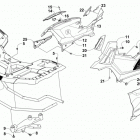 ATV XR 500 GREEN Front rack and side panel assemblies