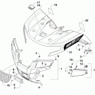 ATV XR 700 GREEN Front body panel and headlight assemblies