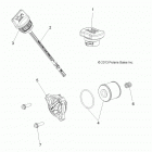A15DAA32AA/AJ SPORTSMAN ACE 325 EFI Engine, oil filter, dipstick and fill cap