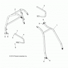 A15DAA57AJ/AH/EAK SPORTSMAN ACE 570 EFI Шасси, каркас кабины и боковые стержни