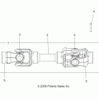 A15S6A76FA FOREST 800 6X6 Drive train, mid prop shaft