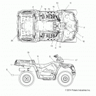A15SUH57AH SPORTSMAN 570 EFI UTE HD Наклейки