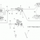 R15RAA76AA/AJ RGR 800 6X6 Brakes, lines and master cylinder