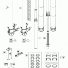1290 ADV WHITE CHASSIS Передняя вилка в разборе