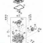 250 XCFW ENGINE ГОЛОВКА ЦИЛИНДРА