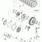 350 XCFW SIXDAYS ENGINE Сцепление