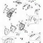 690 DUKE WHITE CHASSIS Обтекатель , крылья
