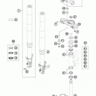 690 DUKE WHITE CHASSIS Передняя вилка