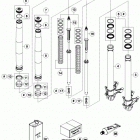 1290 SD R BLACK CHASSIS Передняя вилка в разборе