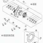 250 XC CHASSIS Заднее колесо
