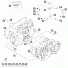 250 XC ENGINE Картер двигателя