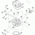 500 XCW ENGINE ГОЛОВКА ЦИЛИНДРА