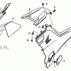 TRX500FA5 Side cover@tank cover