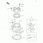 KX65 (KX65-AGF) Cylinder head  /  cylinder