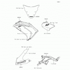 Ninja 650 (EX650-EFF) Наклейки (зеленый)(Eff)
