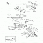 Ninja ZX-14R ABS  (30th) (ZX1400-FFFB) Боковые крышки  /  крышка цепи