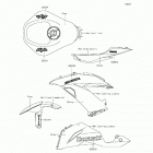 Ninja ZX-6R ABS 30th Anniversary Edition (ZX636-FFF) Наклейки (серый)