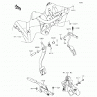 Mule 610 4x4 XC SE (KAF400-FGF) Brake pedal  /  throttle lever