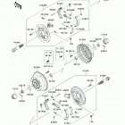 Mule 600 (KAF400-BFF) Front hubs  /  brakes