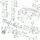 150 DE150CXINS Gearcase, m2-type, counter rotation