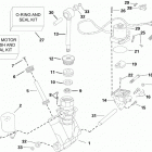 200 - (90 V6, 3.3 L) DE200XCINS - (90 V6, 3.3 L) Trim  /  tilt hydraulic assembly