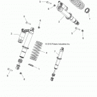 Z16VBA87A2/AB/L2/E87AB/AR/LB/AE/AS RZR 900 60 INCH ALL OPTIONS Suspension, front shock mounting