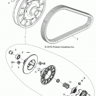 Z16VDE99AF/AM/LM/M99AM RZR XP 1000 Вторичная муфта сцепления