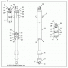 Z16VDE99AF/AM/LM/M99AM RZR XP 1000 Suspension, front shock internals