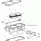 Z16VFE92AE/AH/AS/AW RZR XP 4 TURBO Engine, cylinder and piston