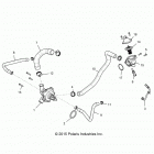 Z16VFE92AE/AH/AS/AW RZR XP 4 TURBO Engine, waterpump and bypass