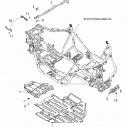 Z15VBA87AJ/LJ/E87AK/AM/AT/LT/AL/AV RZR 900 60 INCH ALL OPTIONS Шасси, основная рама и пластина скольжения