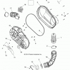 Z15VBA87AJ/LJ/E87AK/AM/AT/LT/AL/AV RZR 900 60 INCH ALL OPTIONS Привод, крышка сцепления и воздуховоды