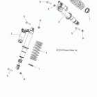 Z15VBA87AJ/LJ/E87AK/AM/AT/LT/AL/AV RZR 900 60 INCH ALL OPTIONS Suspension, front shock mounting
