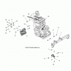 Z15VBE87FK/JK RZR 900 60 INCH PS INTL Engine, engine mounting