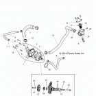 Z15VDE99AT/AL/AV/AW/LP/EW/AO/AP/AZ/NV/NW/K99AA/AU RZR XP 1000 Engine, waterpump and bypass