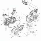 Z15VDE99FV RZR XP 1000 INTL Drive train, clutch over and ducting