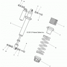 Z15VDE99FV RZR XP 1000 INTL Suspension, front shock mounting