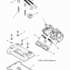 Z146T1EAM/EAW RZR XP 4 1000/PS Engine, throttle body and valve cover