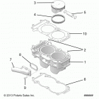 Z14ST1EAM/EAW/EAK/EAN/EFW RZR XP 1000 Engine, cylinder and piston