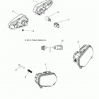 Z14VH76AC/AD/EAI/EAK/EAJ/EAL/EAW RZR 800 Электрические, фары, задние фары и лампочки