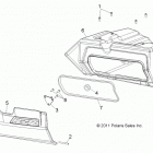 R13VE76AD/AI/AW/7EAS/EAT RZR S 800 EFI Body, glovebox