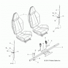 R13VE76AD/AI/AW/7EAS/EAT RZR S 800 EFI Body, seat mounting and belts